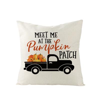 China Best Selling Autumn Pumpkin Pattern Custom Cushion PORTABLE Printed Canvas Tile in Kids Room for sale