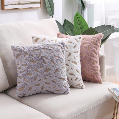 China High precision PORTABLE wholesale decorative jacquard double sided soft gold bronzing cushion cover for sale