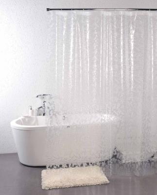 China 2021 cobblestone 2021 wholesales 3d luxury bathroom peva shower curtain viable high quality translucency for sale