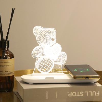 China Hotel/Study/Night Light Bedroom/Office/Room Decor Environmental 3D Desktop Table Base Christmas Child Acrylic Cordless Lamp Fill Wireless for Bedroom for sale