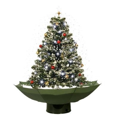 China Wholesale Creative Indoor Christmas Tree Decorations Christamas LED Music Lights 75*60cm With Floating Snow for sale