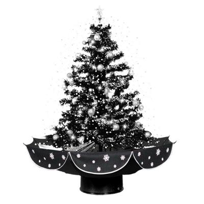 China Black Christmas Tree Umbrella Kerstboom Umbrella Christmas Tree Indoor And Outdoor Snowfall Christmas House Props for sale