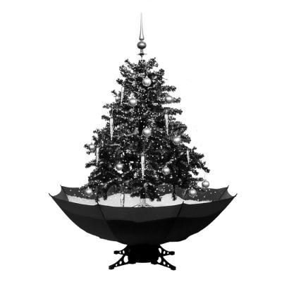 China Snowfall Lighting Custom Black Christmas Tree Christmas Snow Artificial Snowfall Tree New Style Musical Christmas Home Accessories for sale