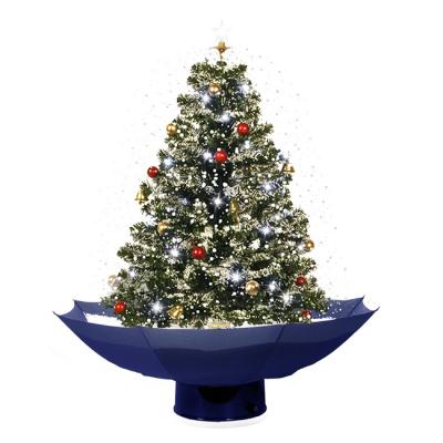 China Snowfall Lighting Musical Christmas Ornaments Arbol de Navidad Scam Paraguay Snow Falling Christmas Tree with Umbrella Base and Music Box for sale