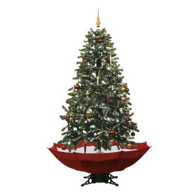 China Umbrella Base Hot Sale Decorative Assembled Snowfall Artificial Modern Christmas Tree Large for sale