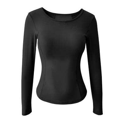 China Hot-selling seamless long sleeve yoga tops quick-drying breathable yoga tops long sleeve yoga tops for sale