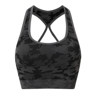 China 2021 Hot Breathable Amazon Jacquard Women's Gym Yoga Running Seamless Sports Bra Sports Yoga Bra Top for sale