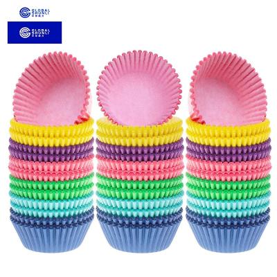 China Shunli Rainbow Disposable Cupcake Paper Cupcake Liners Cupcake Liners Paper Overall Case for sale