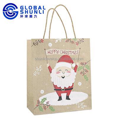 China GlobalShunli Manufacturer High Quality Cheap Recyclable Christmas Gift Paper Bags For Sale for sale