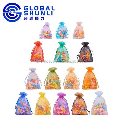 China Custom Organza Bag 10x15 Organza Drawstring Bag Moisture Proof Organza Bag for sale