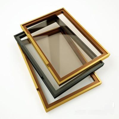 China OEM Modern Custom Aluminum Metal Framed Mirror Bathroom Vanity Mirror Frame for sale