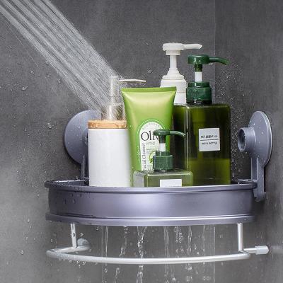 China Sustainable Luxurious Aluminum Alloy Storage Corner Shelf With Suction Cups for sale