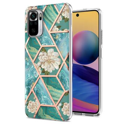 China 2021 New arrivals 2MM Anti-drop flower tpu marble marble case for redmi note 10 luxury shockproof back cover for sale