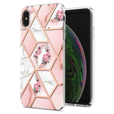 China 2021 New Arrivals 2MM Anti-drop Flower tpu Marble Marble Case For iPhone XS Max Luxury Shockproof Back Cover for sale