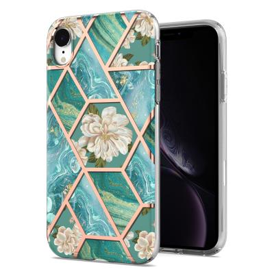 China 2021 New Arrivals 2MM Anti-drop Flower tpu Marble Marble Case For iPhone XR Luxury Shockproof Back Cover for sale