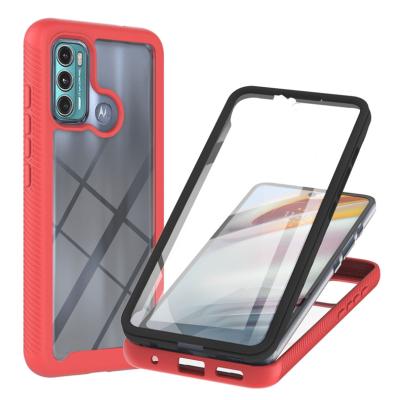 China 2021 Wholesale 360 ​​Anti-fall Full Cover 3 In 1 TPU PC Phone Case For Moto G60 Shockproof Back Cover for sale