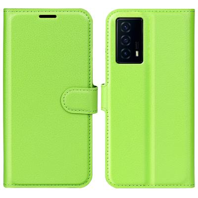 China 9 Colors Lychee PU Card Holder Wallet Flip Leather Case For VIVO IQOO Z5 Shockproof Flip Cover for sale