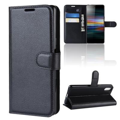 China 9 Color Lychee PU Card Holder Eco-friendly Wallet Flip Leather Case For Sony Xperia L3 for sale