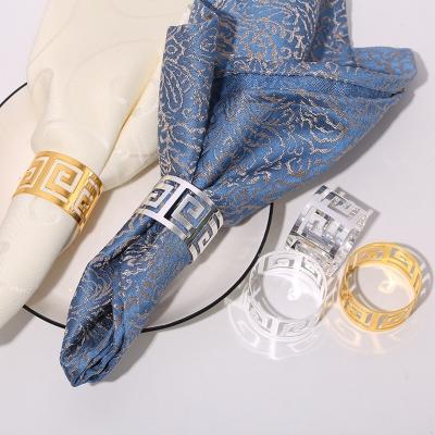 China Hotsale Sustainable Gold And Silver Metal Napkin Rings for sale