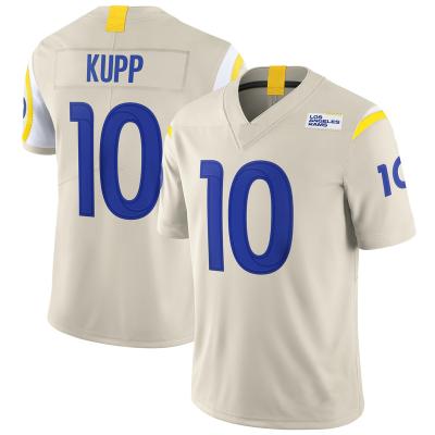 China Wholesale 2022 antibacterial beige #10 high quality kupp men's latest american football jerseys custom made for sale