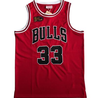 China Wholesale Antibacterial Vintage Basketball Tank Top, No. 33 Pippen 1997-98 season factory direct plus size mens basketball j for sale