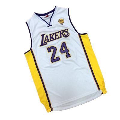 China Cheap Antibacterial Mesh Basketball Tank Top, 2009-2010 Season 24 Size AU Dense Embroidery Tank Top, Quick Dry Polyester Fitness Tank Top for sale