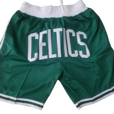 China Factory direct sale antibacterial men's basketball shorts polyester quick-drying men's pocket basketball shorts retro for sale