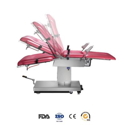 China 304 Stainless Steel Manual Hydraulic Operating Table For Gynaecology / Obstetrics for sale