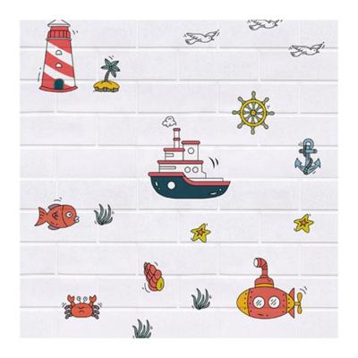 China Waterproof+ECO-Friendly Self Adhesive Wallpapers 3d Foam Wall Sticker for sale