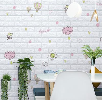 China Waterproof+ECO-Friendly Wall Cover Foam Brick 3d Wall Sticker Wallpapers For Kids Living Room for sale