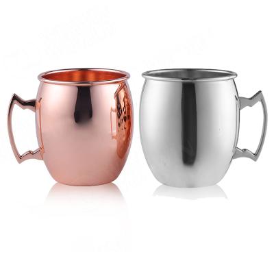 China Portable Moscow Mule Mug Hammered Custom Stainless Steel Plate Tumbler Straw Gift Set 500ml Copper Mug Beer Mug Wine Glass for sale