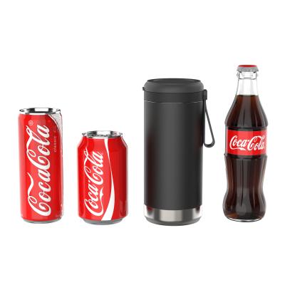 China Newst Wholesale PORTABLE 12oz Vacuum Tumbler Insulated Beer Can Cooler Glass Thermos Mug for sale