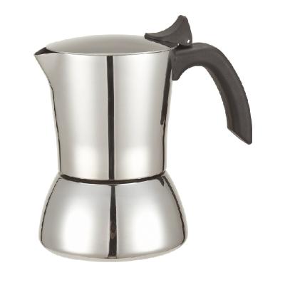 China New Stainless Steel Induction Travel Stored Portable Coffee Maker, Stovetop Moka Pot Espresso Maker for sale