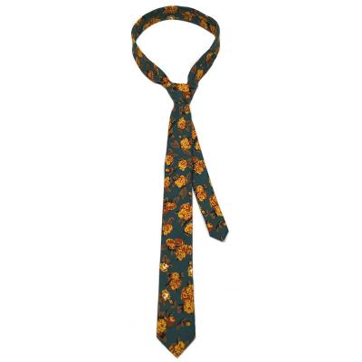 China Cotton 2023 Newest Style Quality Wedding Floral Print Ties Men Business Cotton Tie for sale