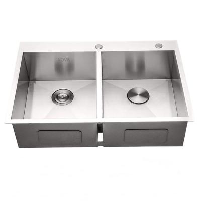 China Without Faucet New Model USA Design Product Kitchen Sinks Stainless Steel Handmade Under Mount Sinks for sale