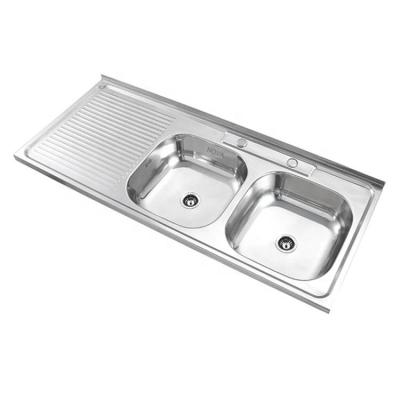 China Without 12050 High Rise Stainless Steel Basin Faucet High Rise Double Height Above Counter Topmount Lay On Kitchen Sink With Drain Panel for sale