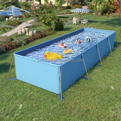 China Large Rectangular Pvc Frame Swimming Pool For Family Swimming Pool Backyard Swimming Pool for sale