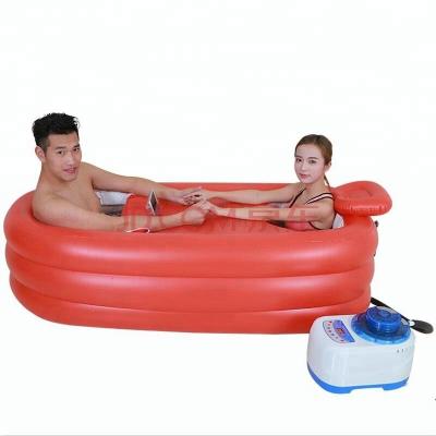 China New Free Thicken Thermostatic Sauna Tub Inflatable Adult Spa for sale