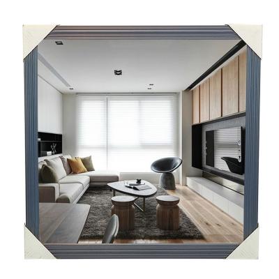 China Mengkai 40*40cm Eco-friendly Classic Black Decorative Mirror For Wall Decor for sale