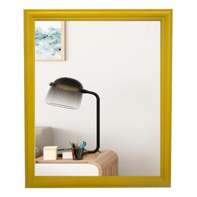 China Eco-friendly Simple Style Wall Wooden Mengkai Decorative Mirror With Frame for sale