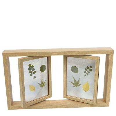 China Mengkai 2 Frames Modern Stylish Creative Turned Wood Picture Frames For Home Decor for sale