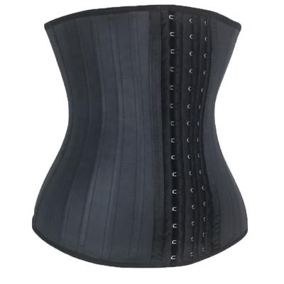 China Antibacterial Steel Boned Postpartum Trainer 25 Latex Waist Cincher Body Shaper Tummy Bustiers Workout Underbust Corset Belt Bustiers for sale