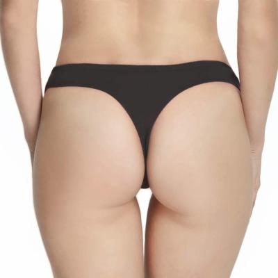 China Antibacterial Antibacterial Ultra-thin Breathable Comfortable Thong Underwear Ladies Low Waist T-back Mid Low Yarn Panties Cotton Thong for sale