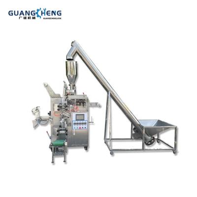 China Food Fully automatic inner and outer bag packaging machine, four corner bag integrated machine, with line and label filling machine for sale