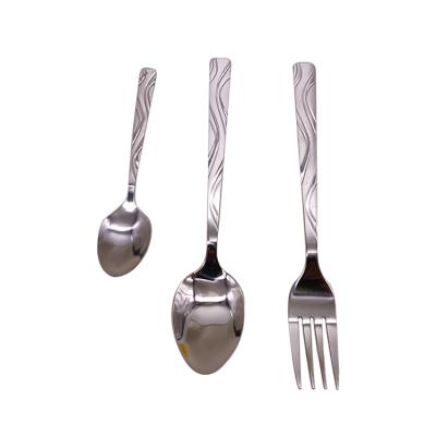 China Reusable Silverware Dinnerware Set Sustainable Spoon And Fork Stainless Steel Metal Cutlery Sets Safe Flatware for sale