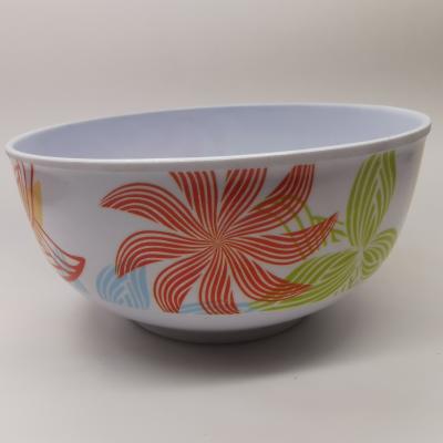 China Viable Hot Selling Striped Flower Pattern Bowls Kitchen Restaurant Tableware Wholesale for sale