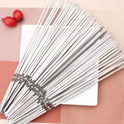 China Wholesale Price Easily Cleaned Stainless Steel BBQ Stick Custom Design Stainless Steel Metal BBQ Sticks for sale