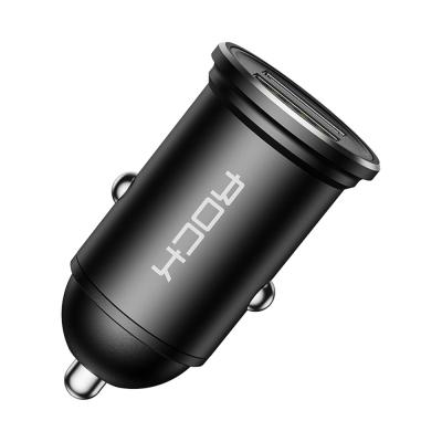 China UniversalÂ   ROCK H11 Car Charger 24W Higher Power Dual Port Fast Charging Mini Car Charger for sale