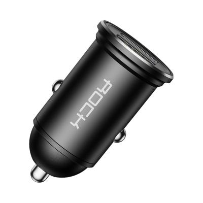 China UniversalÂ   Best Selling ROCK H11 Car Charger 24W Higher Power Dual Port Fast Charging Mini Car Charger for sale