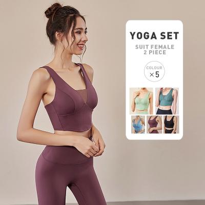 China High Waist Breathable Leggings Summer Fitness Women Plus Size Recycled Polyester Ladies Yoga Set for sale